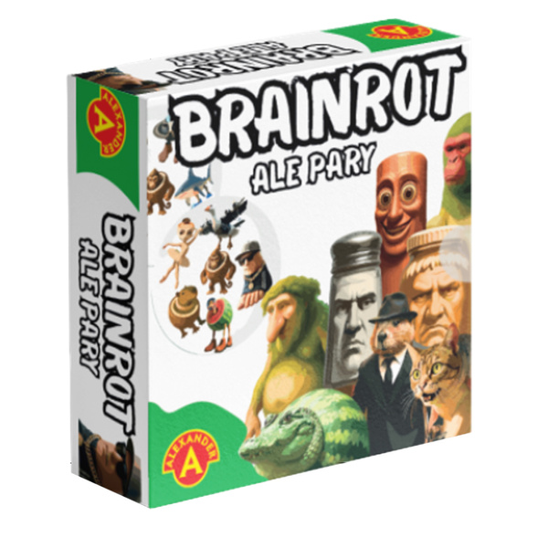 Ale Pary Brainrot karciana gra ALEXANDER GRY z unikalnymi postaciami Brainrot na kartach 93x93 mm