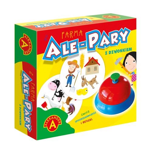 Widok kart gry Ale Pary z dzwonkiem Farma z obrazkami gospodarstwa ALEXANDER GRY