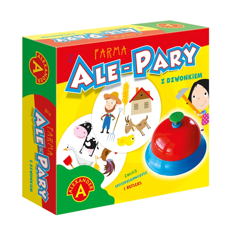 Widok kart gry Ale Pary z dzwonkiem Farma z obrazkami gospodarstwa ALEXANDER GRY