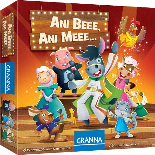 Kooperacyjna gra pamięciowa Ani BEE, Ani MEE od GRANNA z kolorowymi kafelkami zwierząt