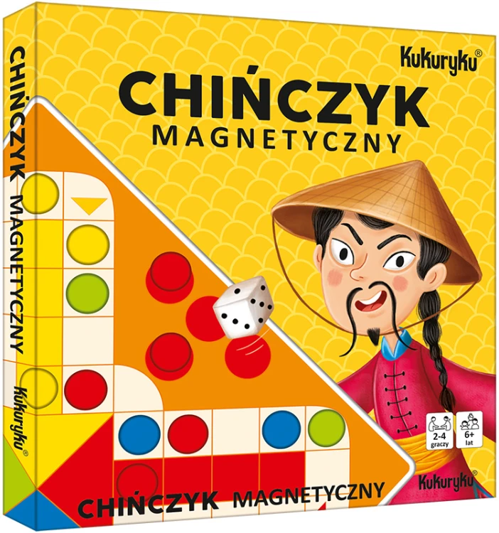 Chińczyk magnetyczny podróżna gra planszowa KUKURYKU – plansza i pionki do rozgrywki