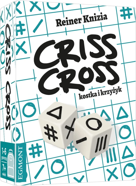 Widok z bliska na arkusz gry Criss Cross z symbolami do wykreślania