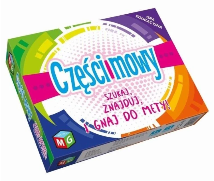 Edukacyjna gra planszowa Części mowy MULTIGRA – plansza, karty, pionki do nauki gramatyki