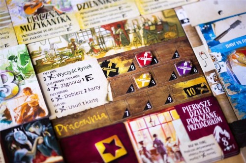 Karty z gry Bohema Portal Games - przykładowe ilustracje inspirowane klasycznym malarstwem