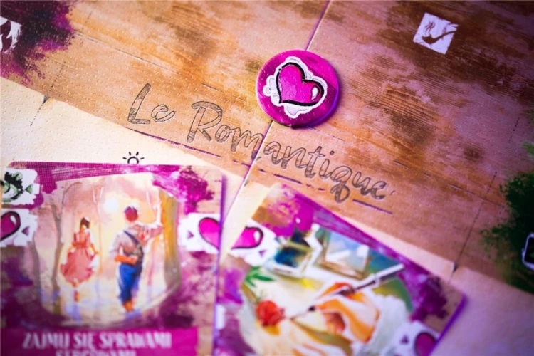 Widok kart z gry Bohema Portal Games - szczegóły ilustracji i symboli