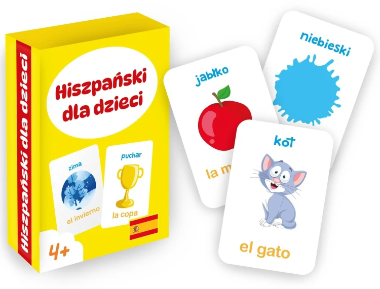 Edukacyjna gra karciana Hiszpański dla dzieci 4+ MINI KANGUR z 25 kartami