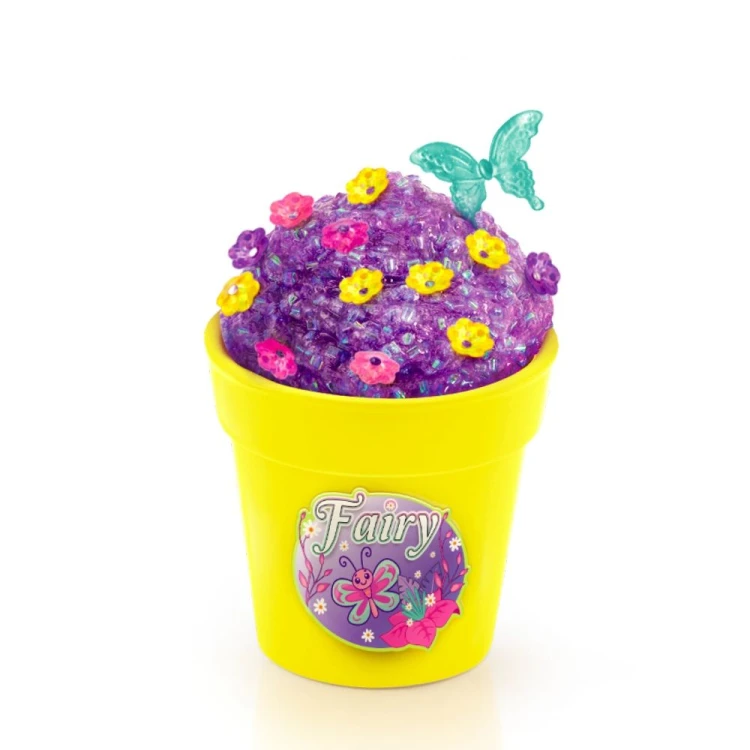 Kolorowa doniczka z slime i dodatkami w zestawie So Slime Kwiatowe Kreacje
