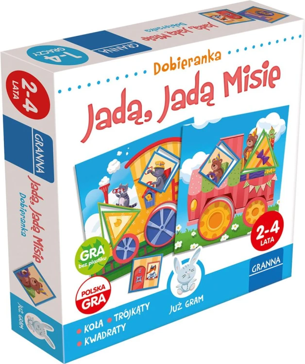 Zestaw plansz i kafelków do układanki Jadą, jadą misie od GRANNA w widoku z góry