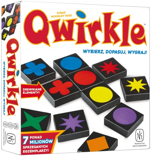 Qwirkle gra logiczna NASZA KSIĘGARNIA z drewnianymi płytkami w pudełku