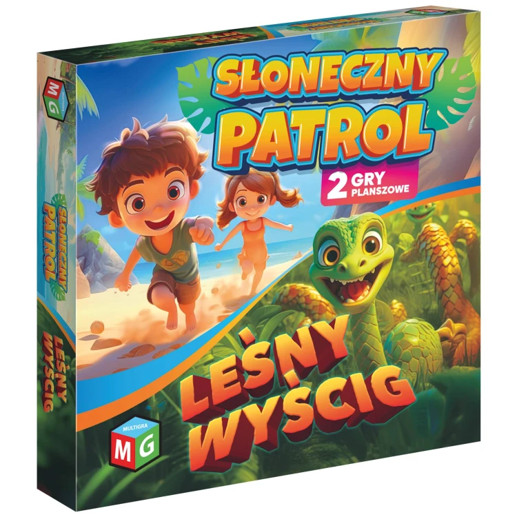 Plansza i elementy gry Słoneczny Patrol / Leśny Wyścig 2w1 MULTIGRA z bliska