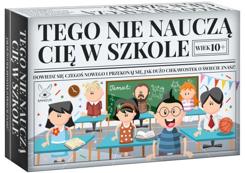 Widok kart edukacyjnej gry quizowej KANGUR z ciekawostkami o świecie