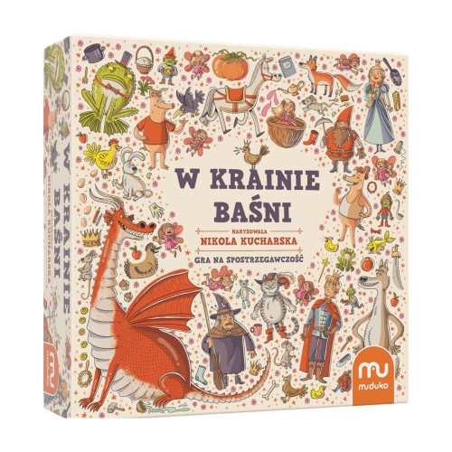 W Krainie Baśni gra planszowa Muduko PAP z bajkowymi ilustracjami i zadaniami