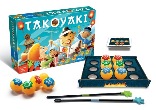 Gra zręcznościowa Takoyaki GRANNA z pałeczkami i kulkami do chwytania