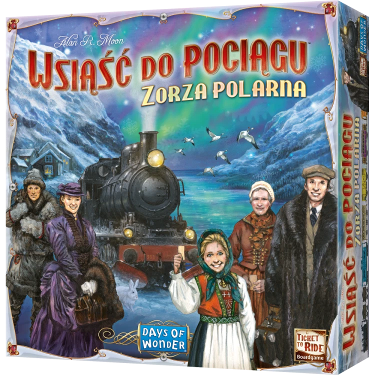 Wsiąść do Pociągu: Zorza polarna REBEL – rodzinna gra kolejowa z mapą północy