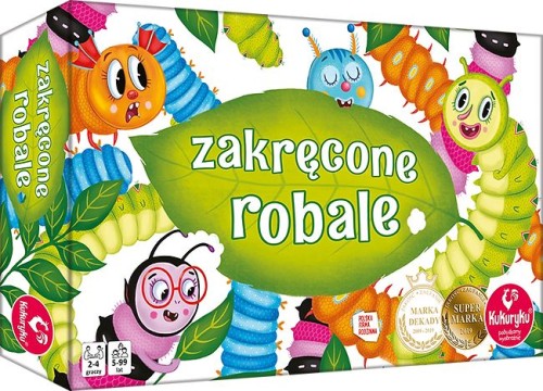 Zakręcone Robale gra logiczna KUKURYKU – plansza i elementy do układania gąsienic