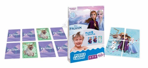Puzzle i memo Kraina Lodu Cartamundi do kąpieli, wodoodporne karty do zabawy