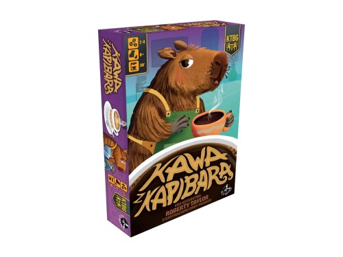 Rodzinna gra karciana Kawa z kapibarą od Alis Games - plansza i karty do budowania kawiarni
