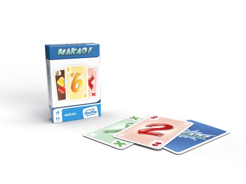 Makao gra karciana Cartamundi – karty 90x60 mm z kolorowymi grafikami ułatwiającymi rozgrywkę