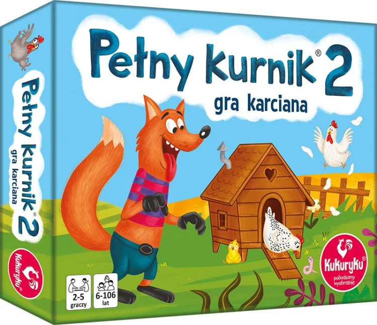 Pełny Kurnik 2 gra karciana KUKURYKU - pudełko i karty