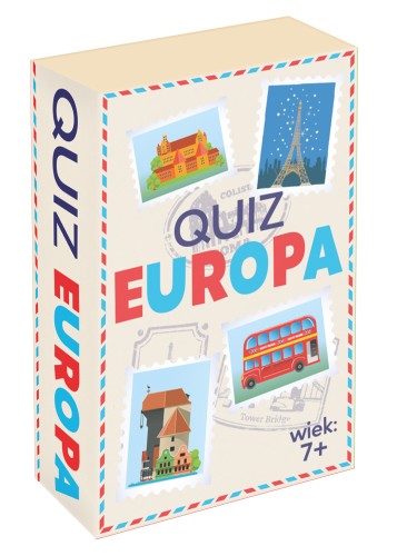 Dwustronne karty do Quiz Europa MINI - gra edukacyjna o geografii i historii Europy