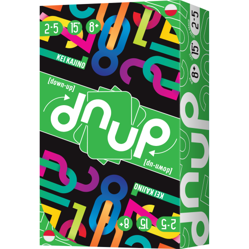 Dnup dynamiczna gra karciana REBEL - pudełko i karty o wymiarach 157x75 mm