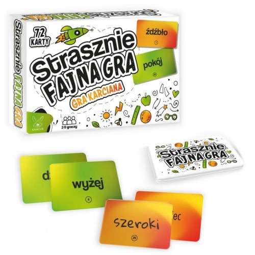 Strasznie Fajna Gra karciana KANGUR – widok pudełka i kart na białym tle