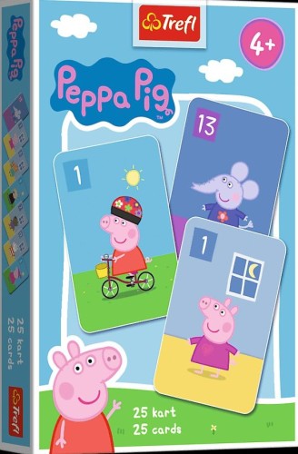 Gra karciana Piotruś Świnka Peppa Trefl PAP z kolorowymi kartami 93x63 mm