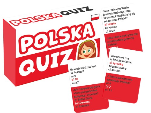 Polska Quiz MINI edukacyjna gra karciana KANGUR z pytaniami o Polsce