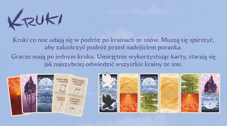Elementy gry Kruki – karty i instrukcja od NASZA KSIĘGARNIA