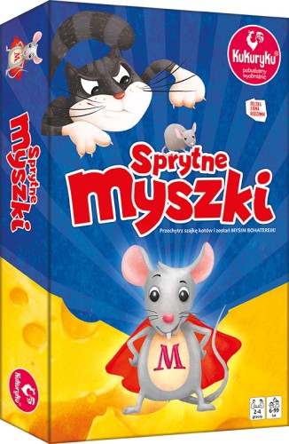 Rodzinna gra logiczna Sprytne Myszki KUKURYKU – plansza i elementy do gry