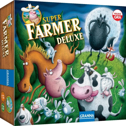Superfarmer Deluxe BRAIN GAMES – rodzinna gra planszowa o hodowli zwierząt od 6 lat