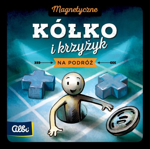 Magnetyczne elementy i plansza gry Kółko i Krzyżyk magnetyczne ALBI – widok z bliska