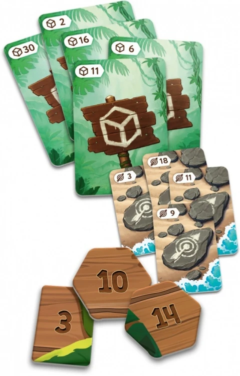 Ilustracje i komponenty do gry Toriki: Wyspa rozbitków – Lucky Duck Games