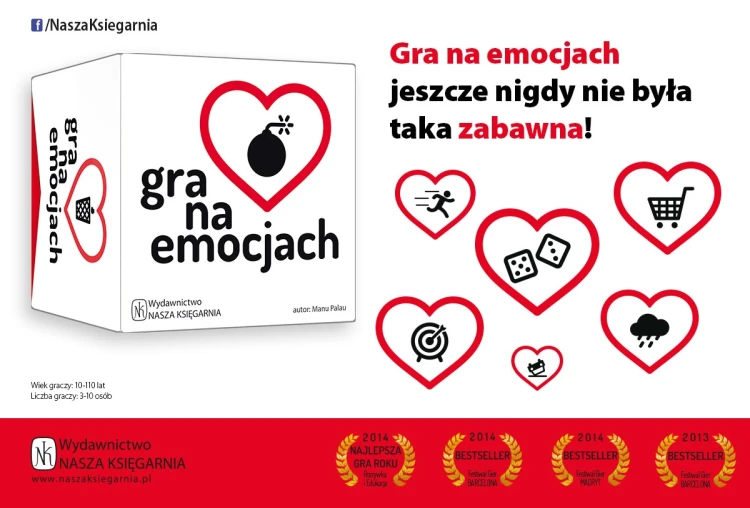 Ilustracje kart z gry na emocjach NASZA KSIĘGARNIA – różnorodne emocje i symbole