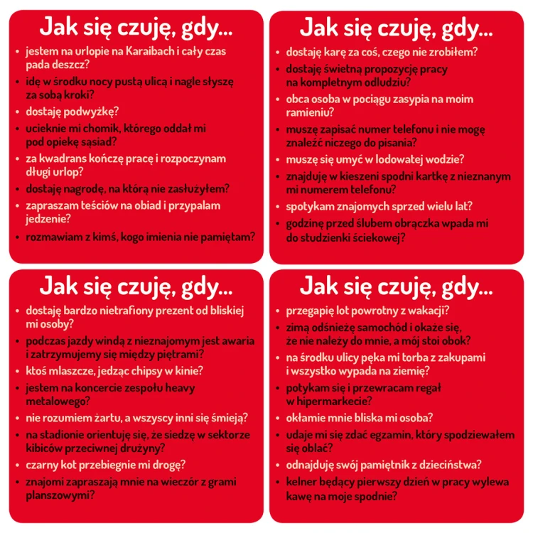 Zasady gry na emocjach NASZA KSIĘGARNIA – instrukcja i przykładowe pytania