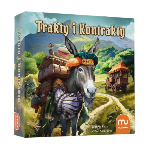 Plansza do gry Trakty i Kontrakty Muduko PAP 240x240 mm z ilustracjami Piotra Sokołowskiego