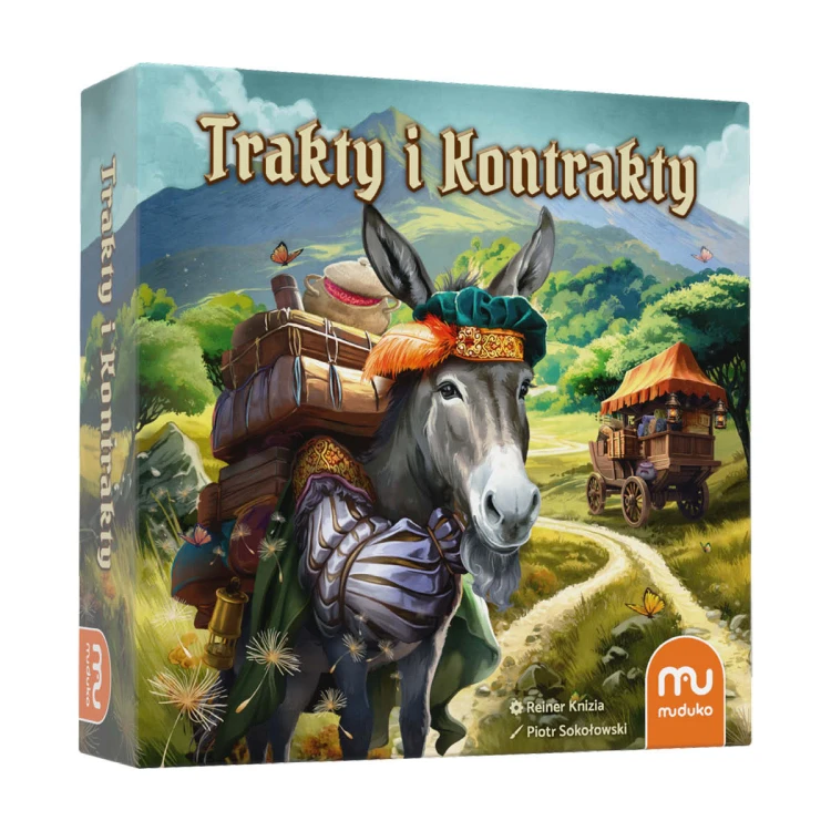 Plansza do gry Trakty i Kontrakty Muduko PAP 240x240 mm z ilustracjami Piotra Sokołowskiego