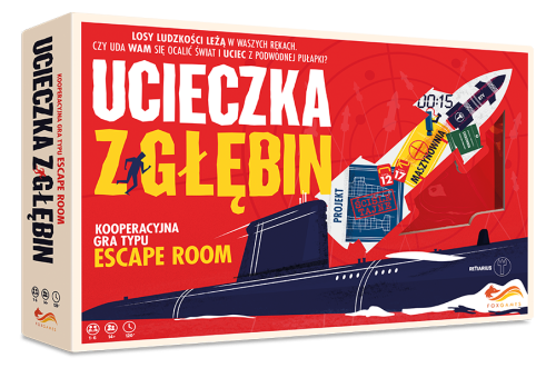Szczegół planszy i elementów zagadek gry Ucieczka z głębin Fox Games