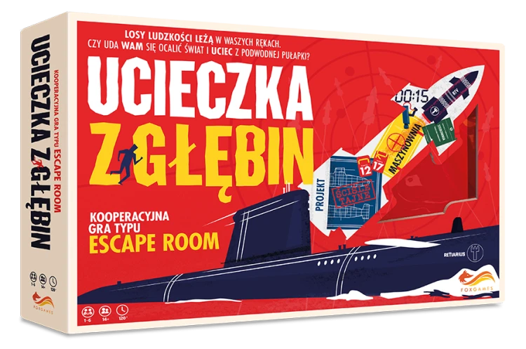 Szczegół planszy i elementów zagadek gry Ucieczka z głębin Fox Games