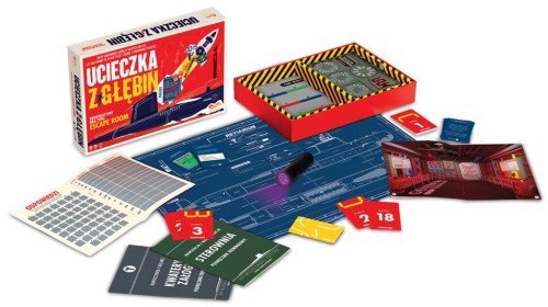 Ucieczka z głębin gra logiczna Fox Games okładka w dynamicznym ujęciu