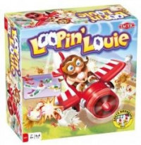 Gra Looping Louie TACTIC GAMES z latającym samolotem, przeznaczona dla 2–4 graczy