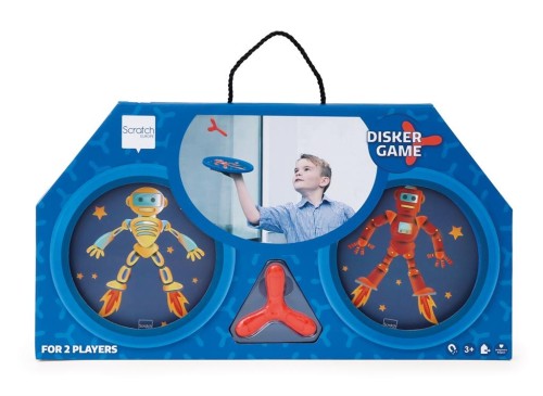 Paletki magnetyczne Rzucaj i Łap Robot SCRATCH z silikonowym dyskiem i tarczami