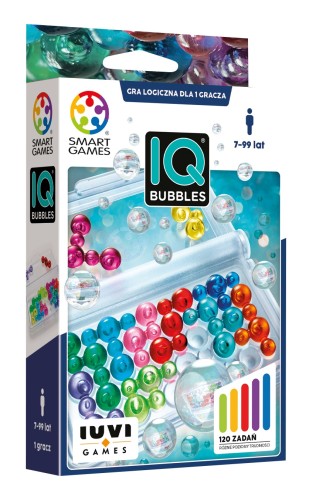 Plansza gry logicznej IQ Bubbles z przezroczystymi elementami z wypukłymi bąbelkami od IUVI Games