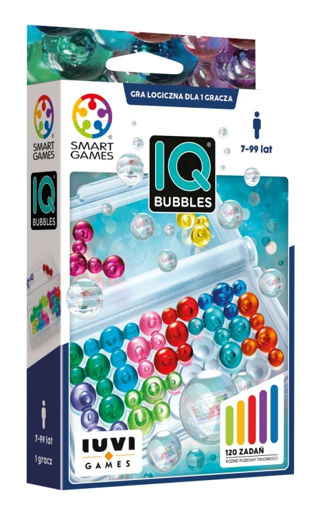 Plansza gry logicznej IQ Bubbles z przezroczystymi elementami z wypukłymi bąbelkami od IUVI Games