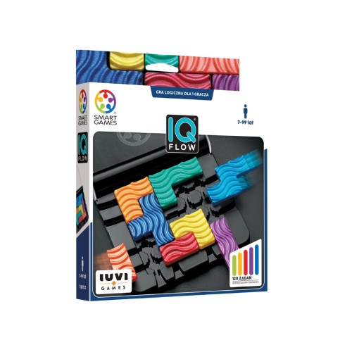 Plansza i elementy gry IQ Flow IUVI Games - logiczna łamigłówka sliding puzzle