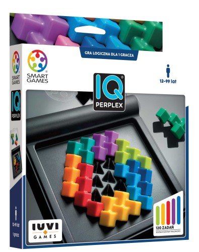IQ Perplex gra logiczna IUVI Games na planszy o wymiarach 145x145 mm z 120 zadaniami