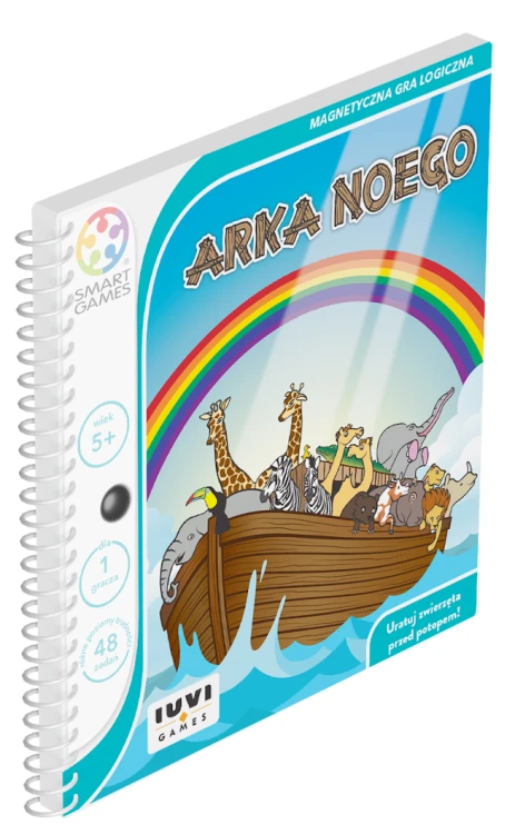 Arka Noego Smart Games IUVI Games, magnetyczna gra logiczna z zadaniami dla dzieci od 5 lat.
