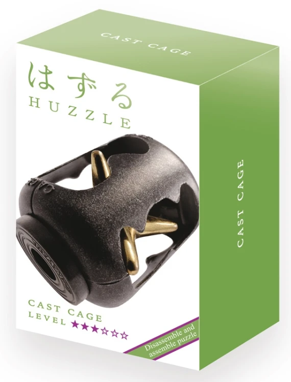 Huzzle Cast Cage Hanayama, metalowa łamigłówka logiczna 3D dla dorosłych