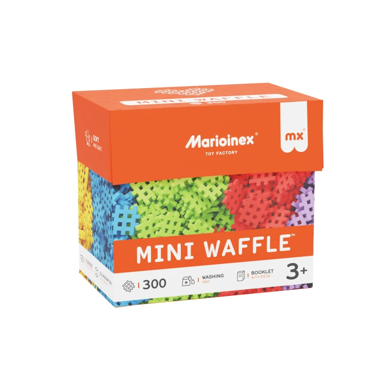 Klocki konstrukcyjne Mini Waffle MARIOINEX, zestaw 300 elementów do budowania 2D i 3D