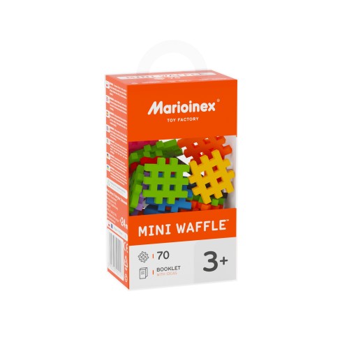 Klocki konstrukcyjne Mini Waffle marki MARIOINEX - zestaw 70 elementów dla dzieci od 2 lat